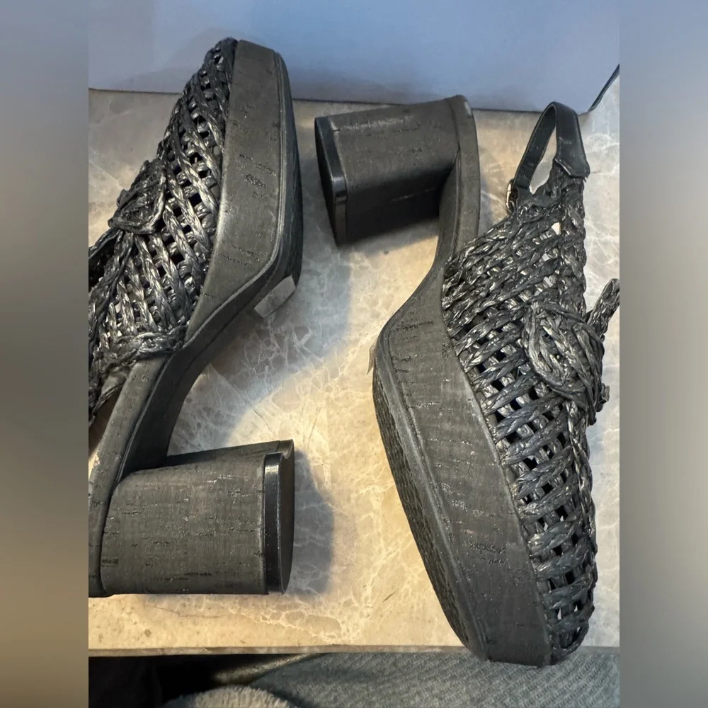 Aerosoles Santiago Raffia Black
Tweed Slingback Size 6 - Picture 4 of 5